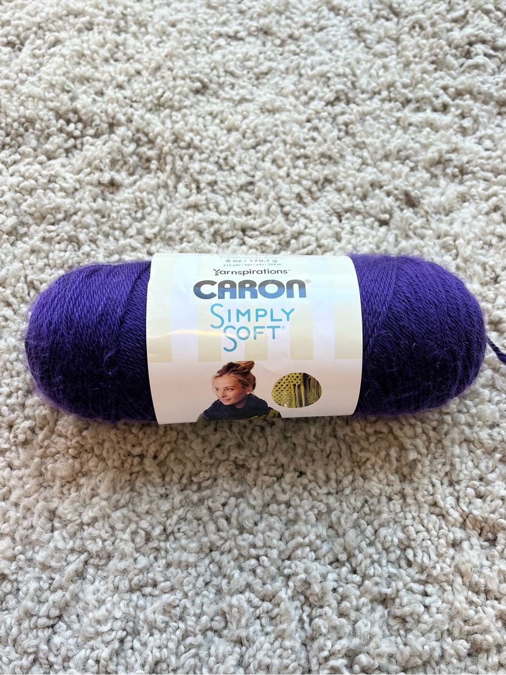 Caron Simply Soft Purple Yarn